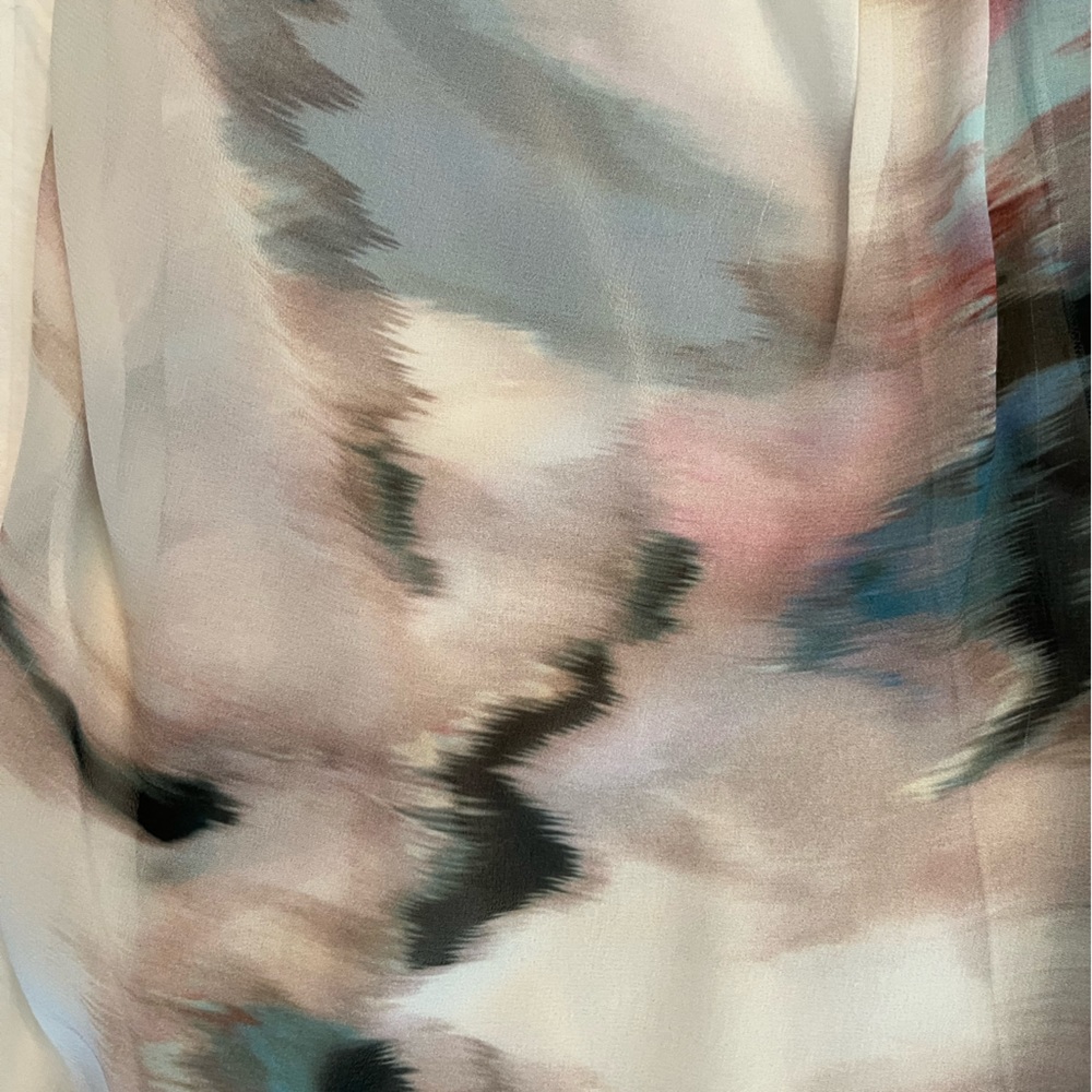 Alice + Olivia silk strapless dress in cream and swirl of different colors. NWOT - Picture 3 of 7